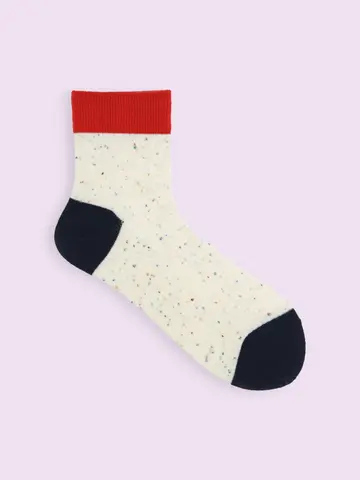 【3足1,386円】ネップ三面切替ショートソックス