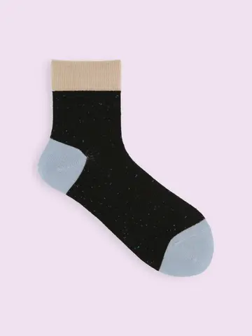 【3足1,386円】ネップ三面切替ショートソックス