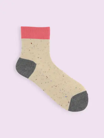 【3足1,386円】ネップ三面切替ショートソックス