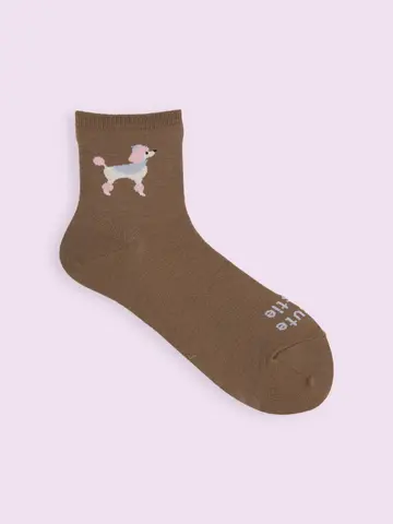 【3足1,386円】毛混わんこの冬支度ショートソックス