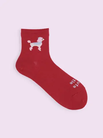 【3足1,386円】毛混わんこの冬支度ショートソックス