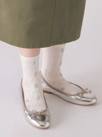 【3足1,386円】蝶々フロートショートソックス