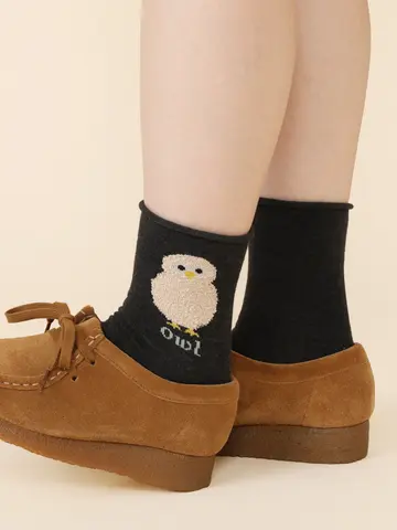 【3足1,386円】ゴム口ゆったりもふもふベイビーショートソックス