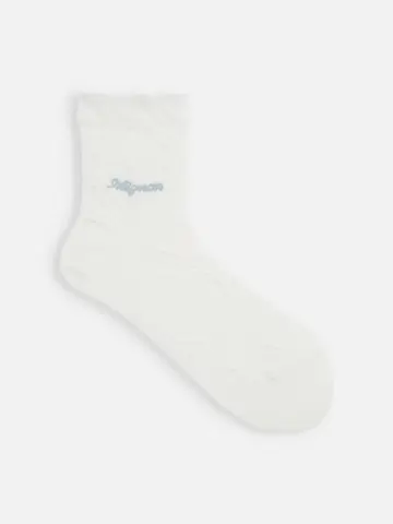 レース風ハートフロートショートソックス