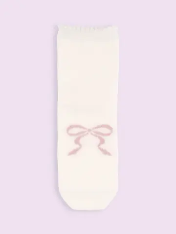 【3足1,386円】フロントモールリボンショートソックス