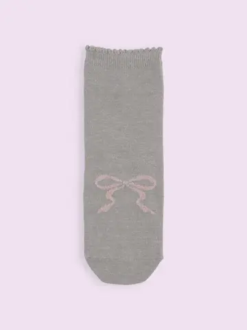 【3足1,386円】フロントモールリボンショートソックス