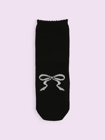 【3足1,386円】フロントモールリボンショートソックス