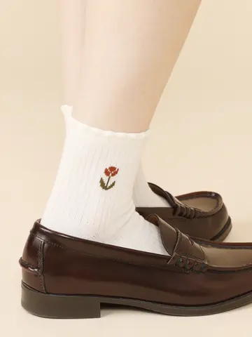 【3足1,386円】レトロチューリップショートソックス