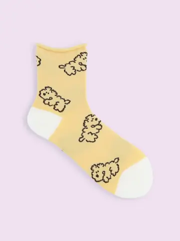 【靴下屋fam】わんこ柄ショートソックス