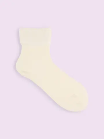 【3足1,386円】ゴム口ゆったりトップモールショートソックス