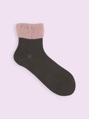 【3足1,386円】ゴム口ゆったりトップモールショートソックス