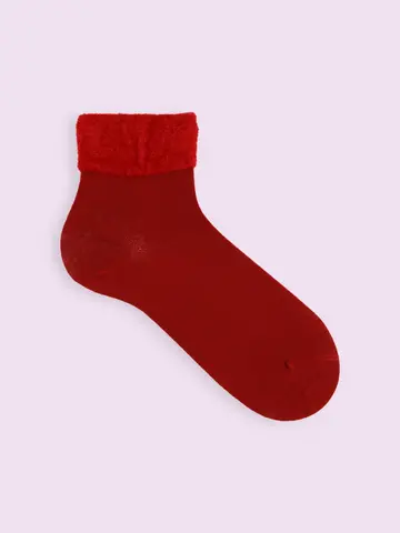 【3足1,386円】ゴム口ゆったりトップモールショートソックス