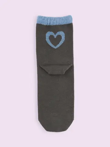 【3足1,386円】バックモールハートロークルー