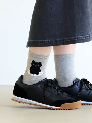 【3足1,386円】もふもふ靴下猫ショートソックス