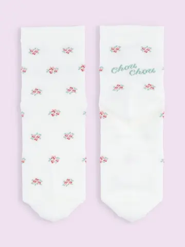 【靴下屋fam】ChouChou小花柄ショートソックス