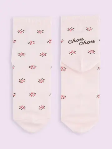 【靴下屋fam】ChouChou小花柄ショートソックス