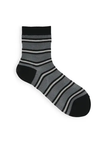 【3足1,485円】メッシュマルチボーダーショートソックス