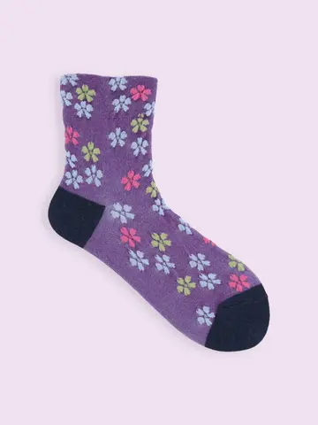 【靴下屋fam】モダン桜柄ショートソックス