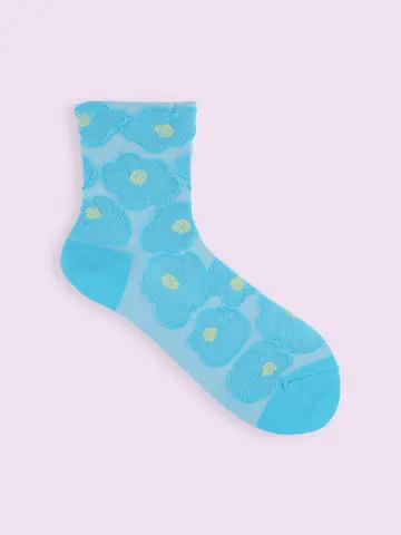 【靴下屋fam】モダン椿柄ショートソックス