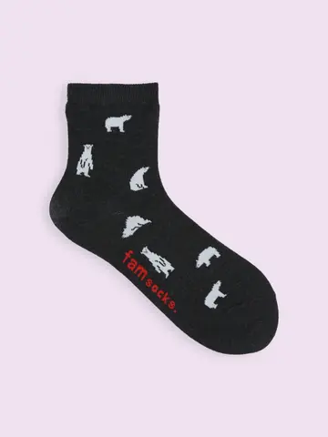 【靴下屋fam】氷のいきものショートソックス