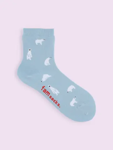 【靴下屋fam】氷のいきものショートソックス