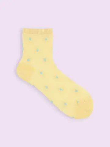 【靴下屋fam】メッシュお花ショートソックス