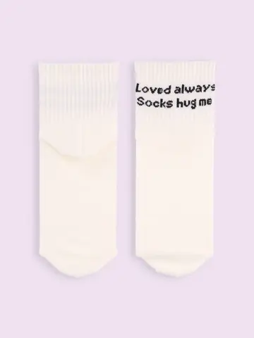 【3足1,100円】フロントメッセージアメリブショートソックス