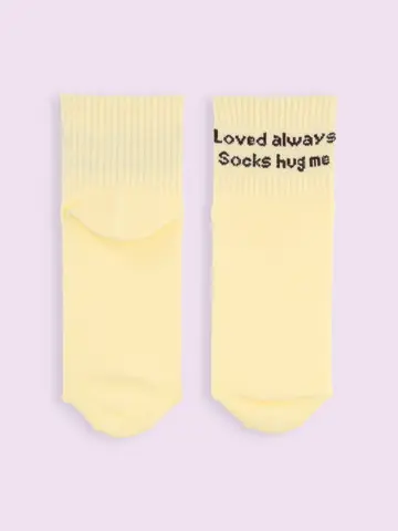 【3足1,100円】フロントメッセージアメリブショートソックス