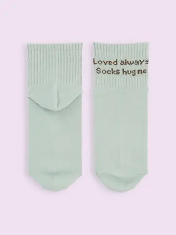 【3足1,100円】フロントメッセージアメリブショートソックス