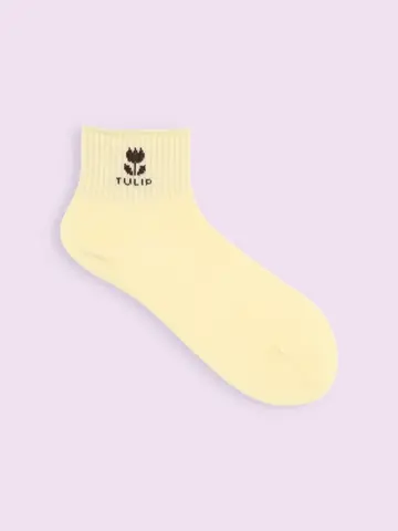 【3足1,100円】チューリップ柄アメリブショートソックス