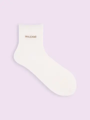 【3足1,100円】手書きロゴショートソックス