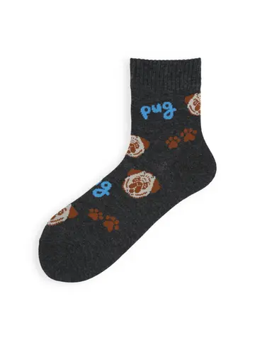 【3足1,485円】I LOVE PUGショートソックス