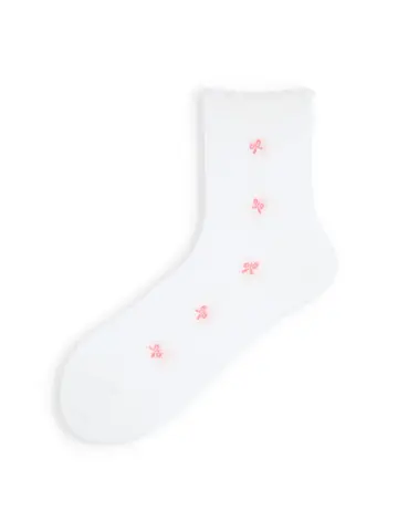 【3足1,485円】リボンメッシュショートソックス