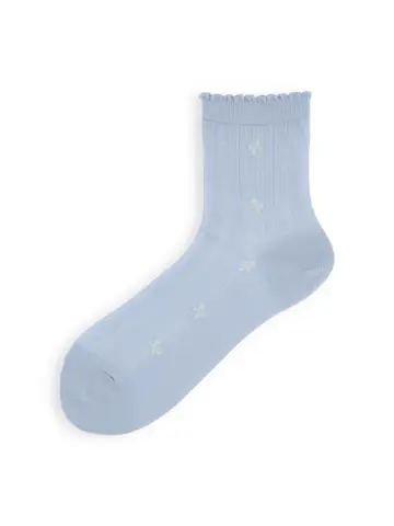 【3足1,485円】リボンメッシュショートソックス