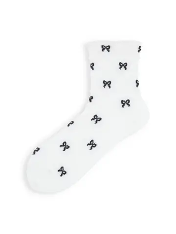 【3足1,485円】フロートリボンタイルショートソックス