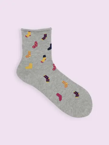 【3足1,386円】靴下柄ショートソックス