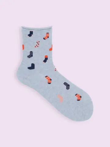 【3足1,386円】靴下柄ショートソックス