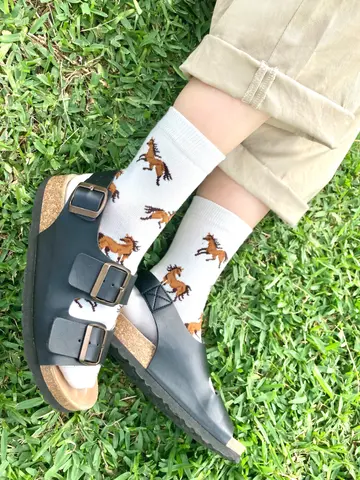 【3足1,386円】馬柄ショートソックス