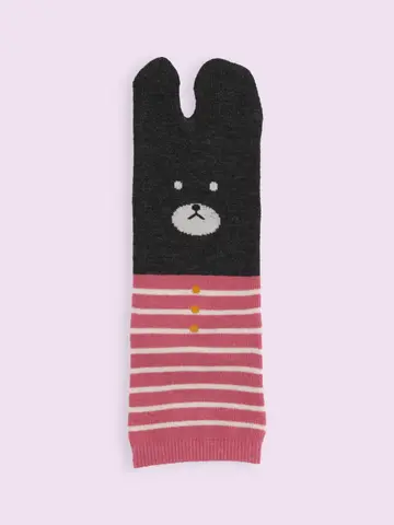 【3足1,386円】足袋うさぎ・くまショートソックス