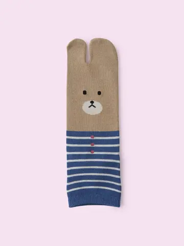 【3足1,386円】足袋うさぎ・くまショートソックス
