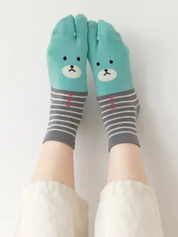【3足1,386円】足袋うさぎ・くまショートソックス