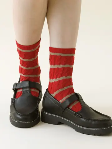 【3足1,386円】フロートなみなみボーダーショートソックス