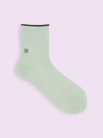 【3足1,386円】トップ切替刺繍ソックス