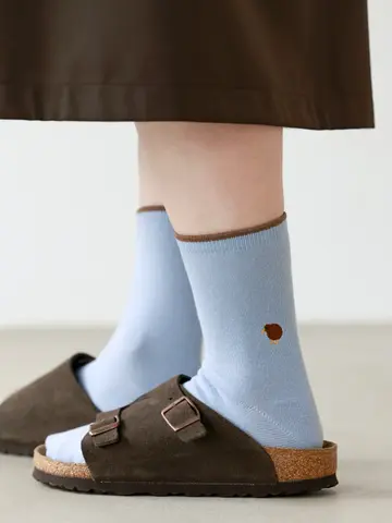 【3足1,386円】トップ切替刺繍ソックス