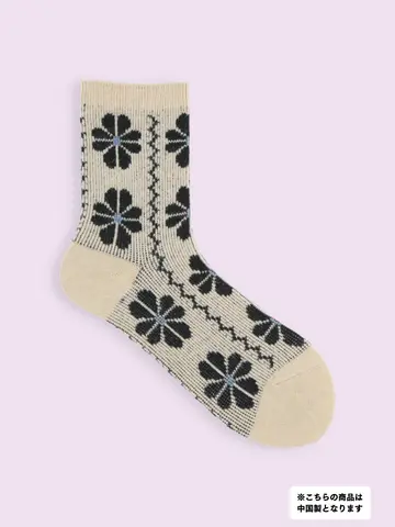 【3足1,386円】毛混タムレトロフリージアソックス