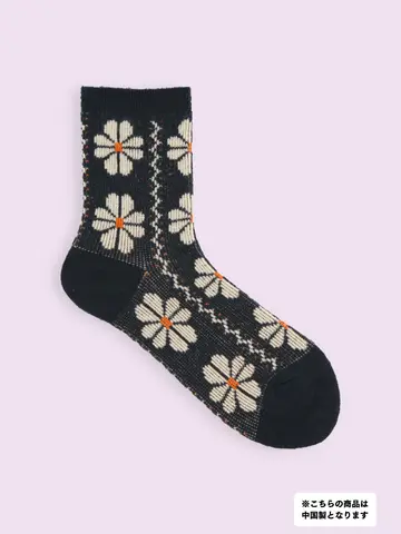 【3足1,386円】毛混タムレトロフリージアソックス