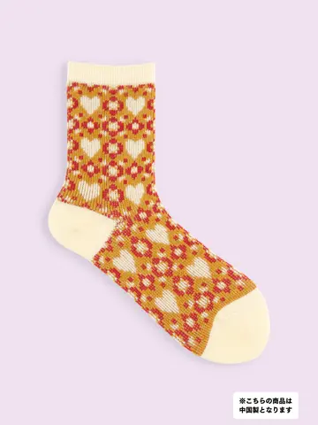 【3足1,386円】毛混タムハートJQソックス