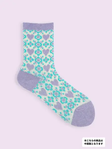 【3足1,386円】毛混タムハートJQソックス