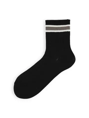 【3足1,485円】縄柄サンドイッチラインソックス