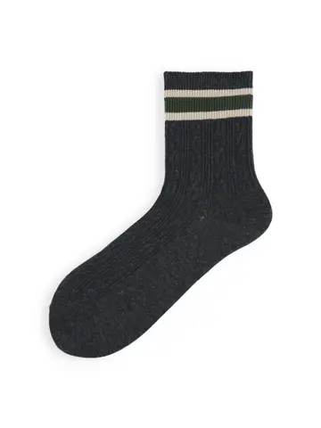 【3足1,485円】縄柄サンドイッチラインソックス